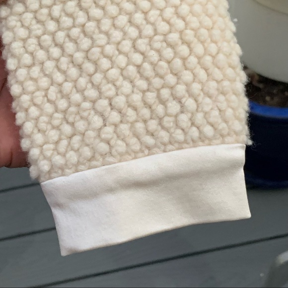 KORA RAE Sweater Satin Trim Hem, Neck and Sleeve Ivory EUC - Picture 4 of 11